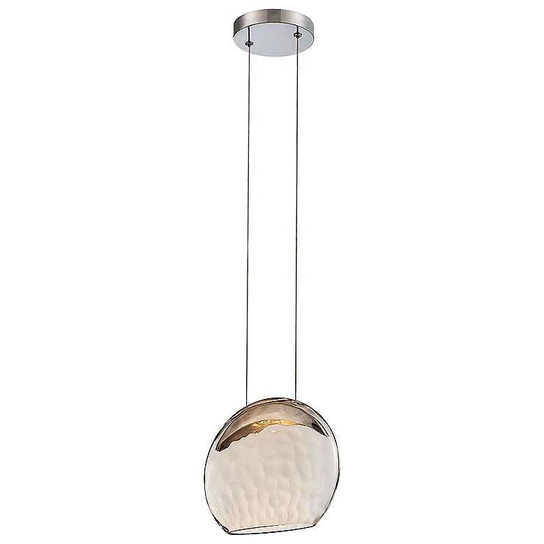 dweLED Lolli 6" Wide Chrome LED Mini Pendant