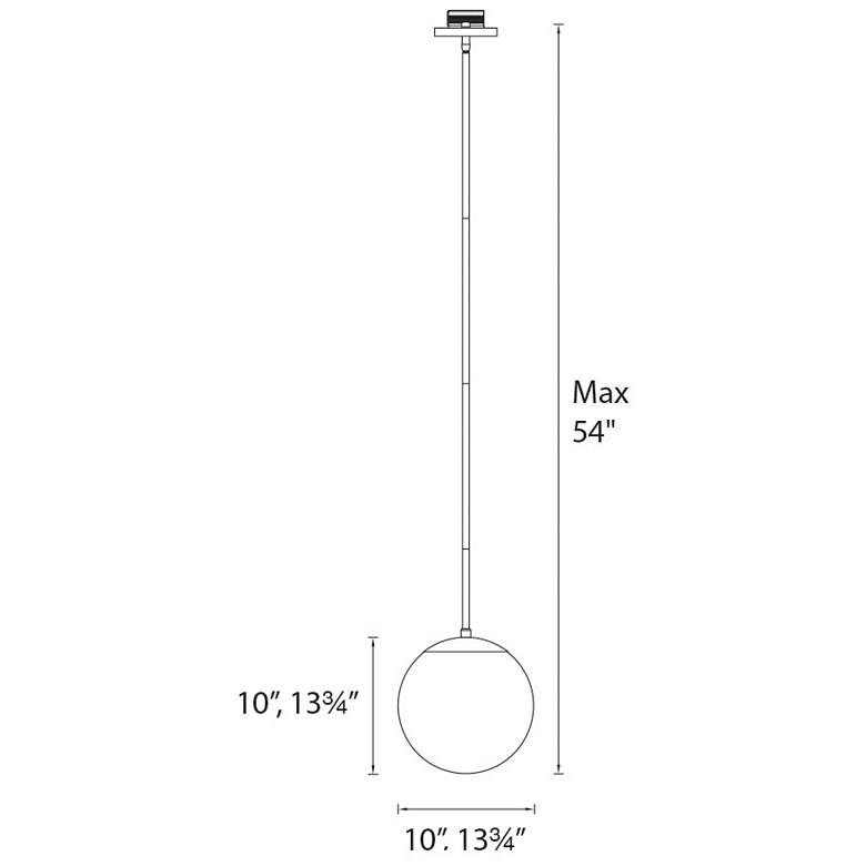 dweLED Niveous 10" Wide Brushed Nickel LED Mini Pendant