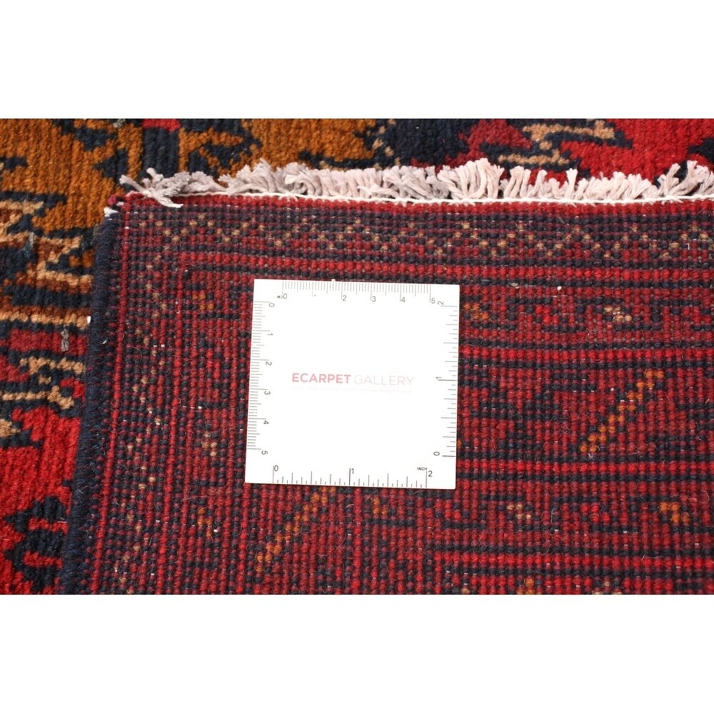 Hand-knotted Finest Khal Mohammadi Red Wool Soft Rug