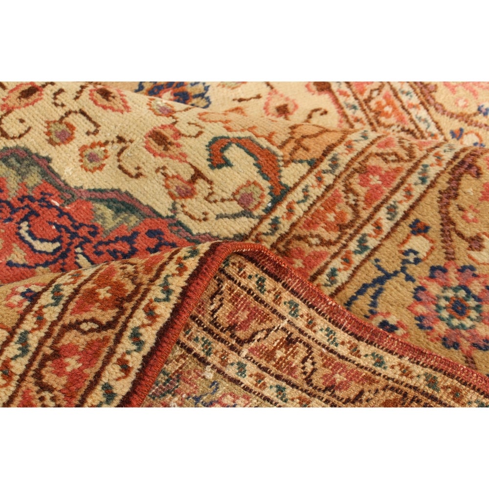 Hand-knotted Keisari Vintage Ivory Wool Soft Rug