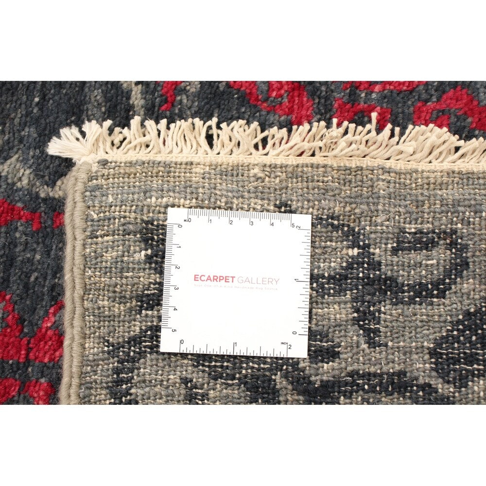 Hand-knotted Signature Collection Grey Wool Soft Rug