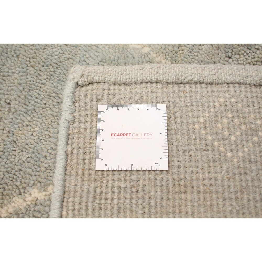 Hand-knotted Tangier Grey Wool Soft Rug