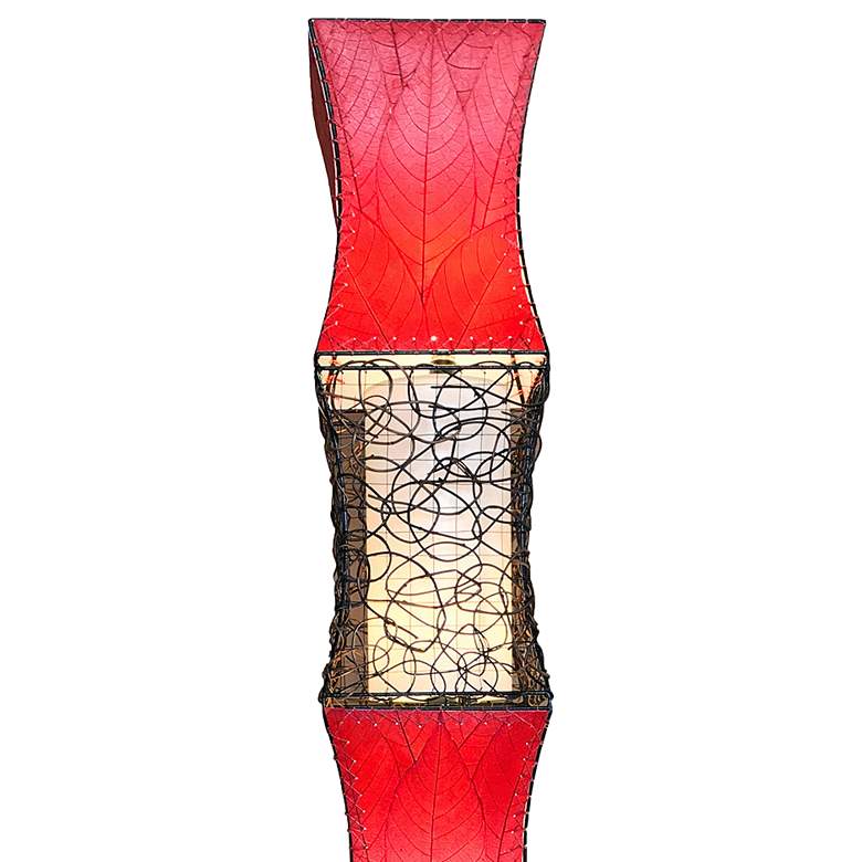 Eangee Pagoda Cocoa Leaves Wave-Like Floor Lamp