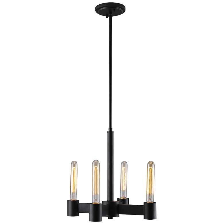 Eglo Broyles 15" Wide Matte Black Chandelier