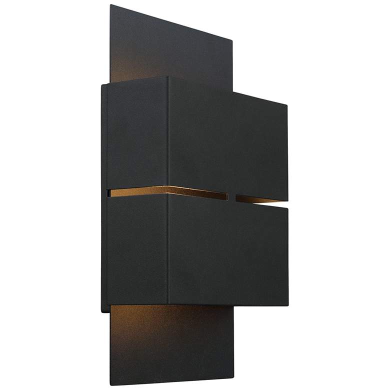 Eglo Kibea 10 1/4" High Matte Black LED Outdoor Wall Light