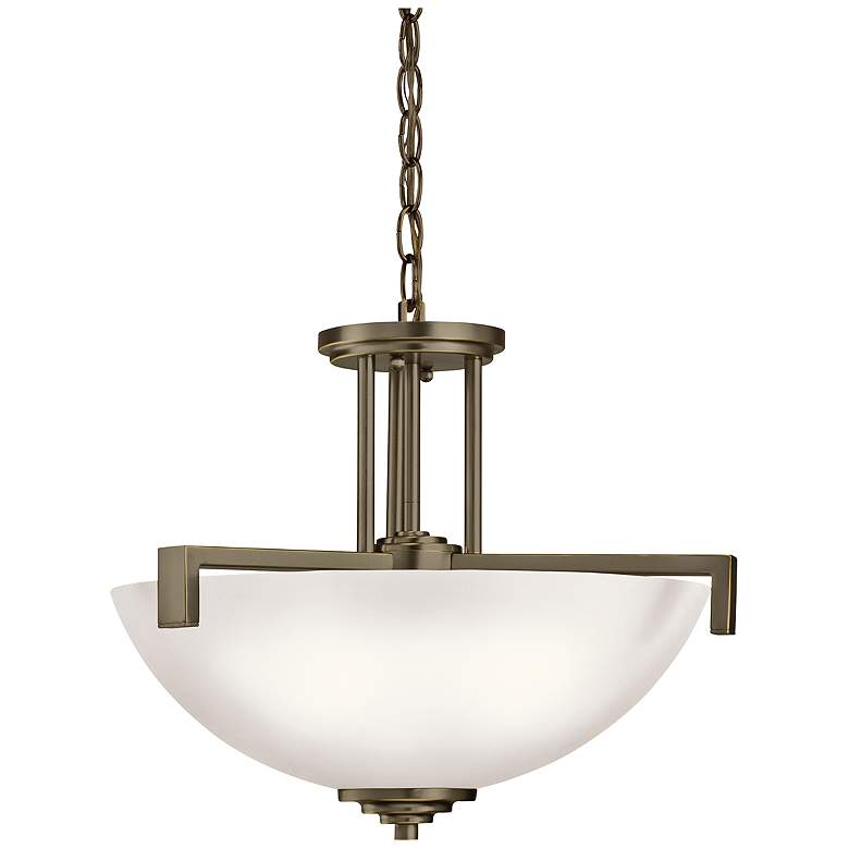 Eileen 17 1/4"W Bronze Convertible Pendant/Ceiling Light