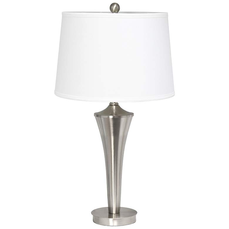 Elegant Designs Nickel 3-Piece Floor and Table Lamp Set