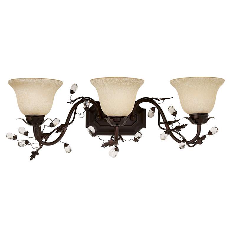 Elegante Collection 28" Wide Bronze Bathroom Light Fixture