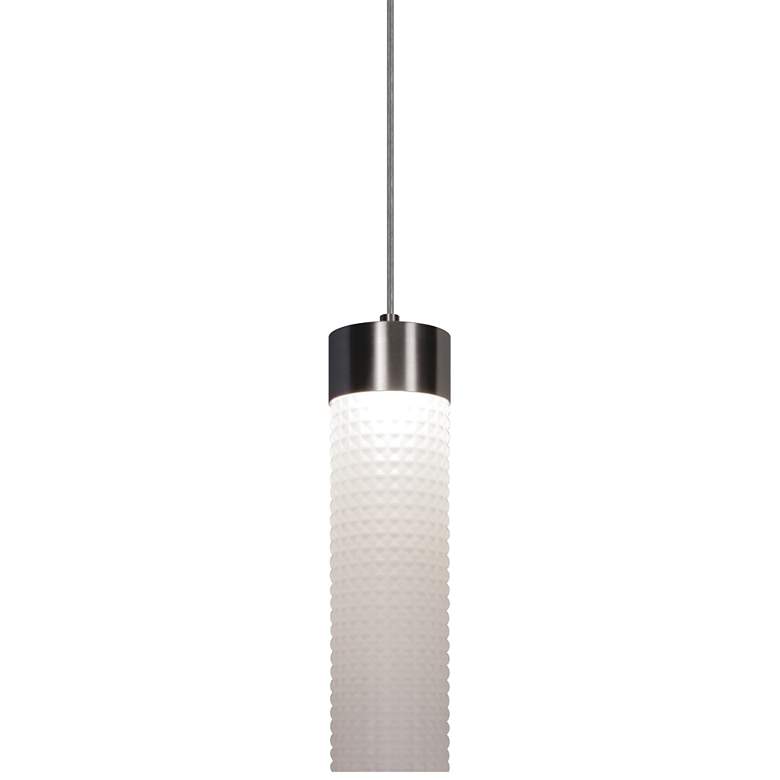Elise 3 3/4" Wide Satin Nickel LED Tube Mini Pendant Light