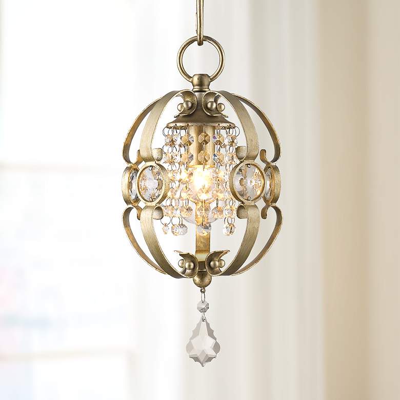 Ella 7" Wide Brushed Etruscan Mini Pendant