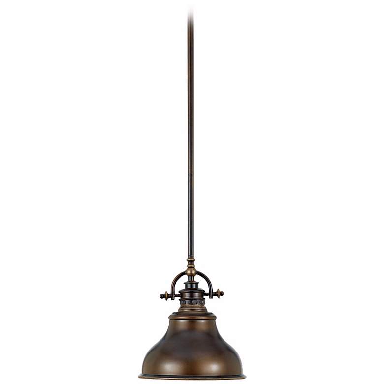Emery Bronze Finish Rod Hung Mini Pendant Chandelier