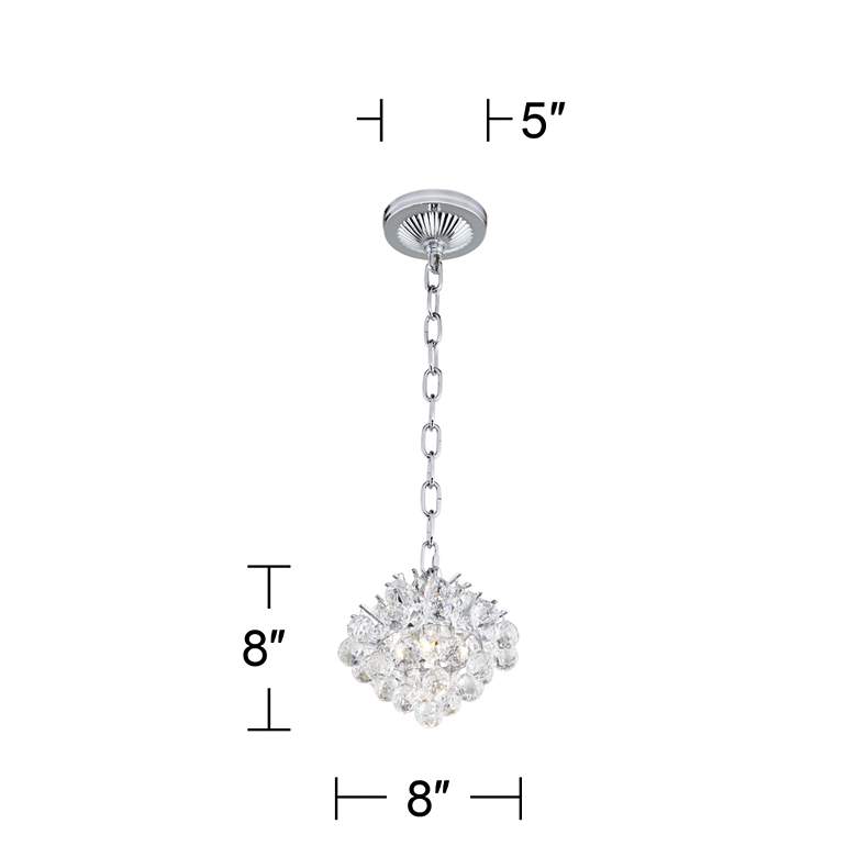 Essa 8" Wide Chrome and Crystal Mini Chandelier