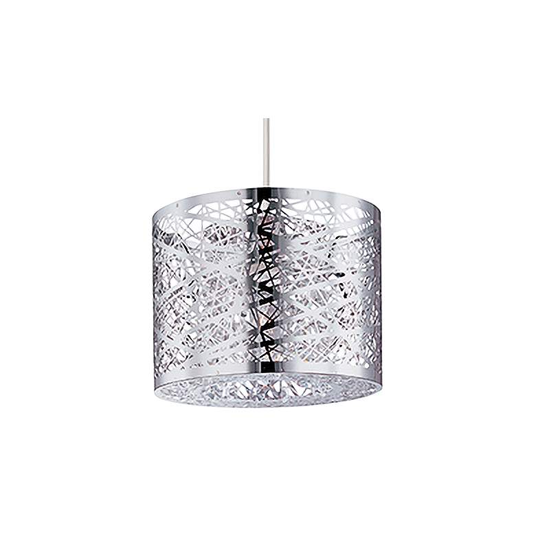 ET2 Inca 7 3/4" Wide Polished Chrome Drum Mini Pendant Light