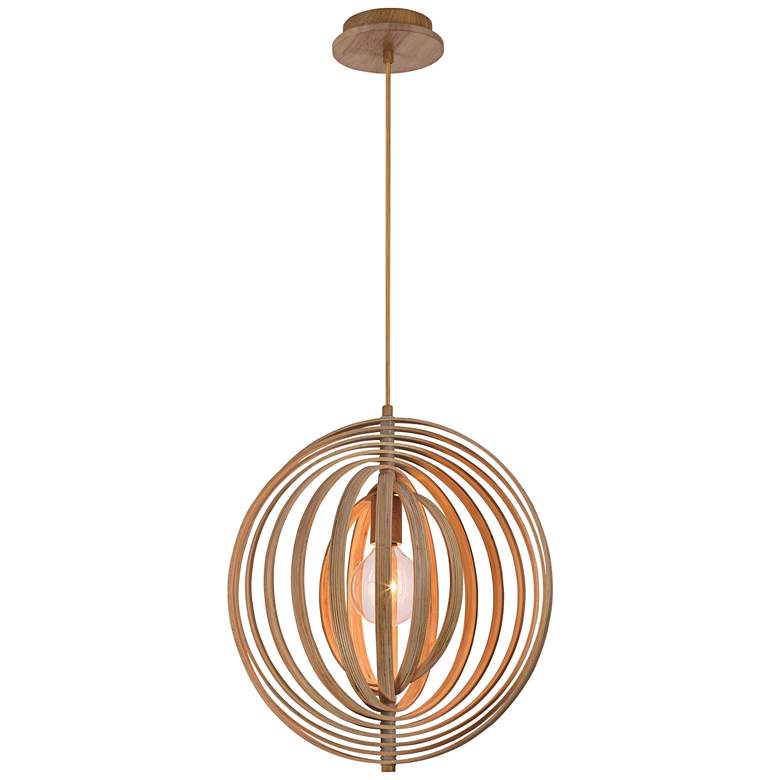 Eurofase Abruzzo 14" Wide Wood Pendant Light