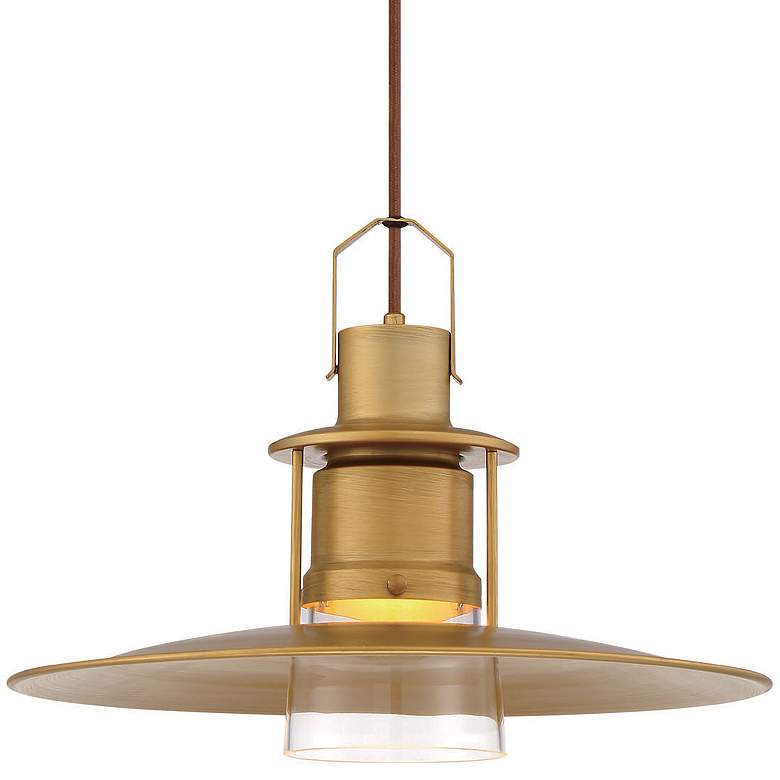 Eurofase Lamport 11"W Brushed Brass LED Mini Pendant Light