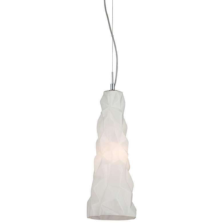 Eurofase Lazer 7" Wide Opal White Glass Mini Pendant