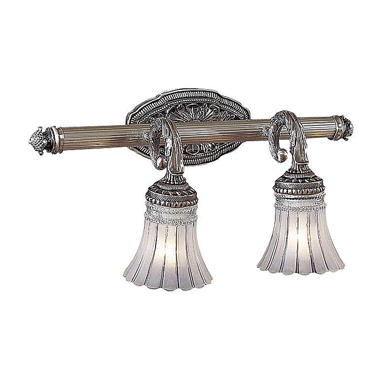 Europa Collection 18 3/4"W Brushed Nickel 2-Light Bath Light