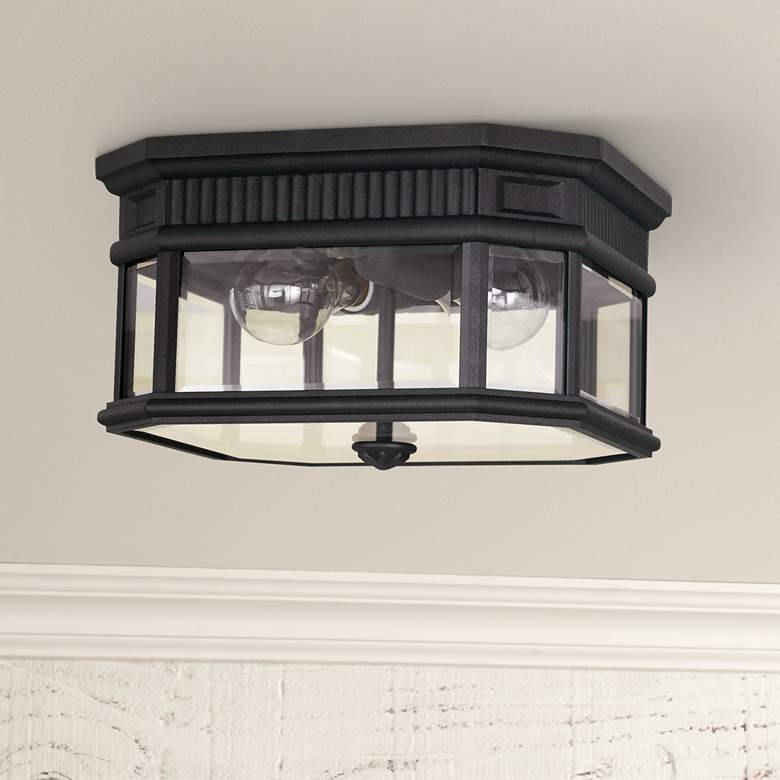 Feiss Cotswold Lane 11 1/2"W Black Ceiling Light