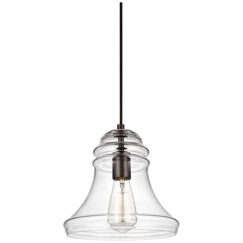 Feiss Doyle 9 3/4"W Oil Rubbed Bronze Spindle Mini Pendant