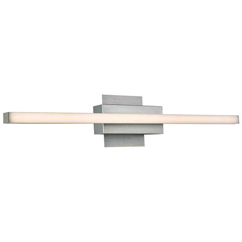 Foil 23 3/4" Wide Brushed Aluminum LED Modern Bath Light