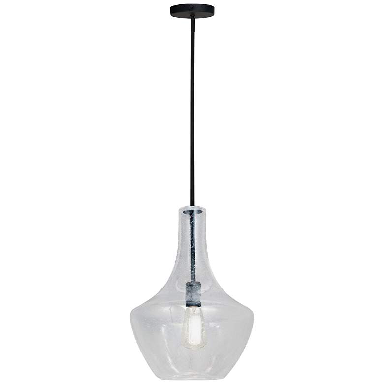 Fusion™ Harlow 12" Wide Matte Black Mini Pendant Light