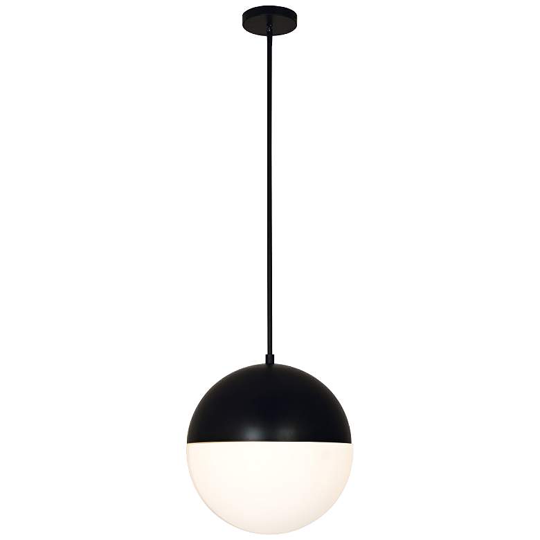 Fusion™ Ion 14" Wide Matte Black LED Pendant Light
