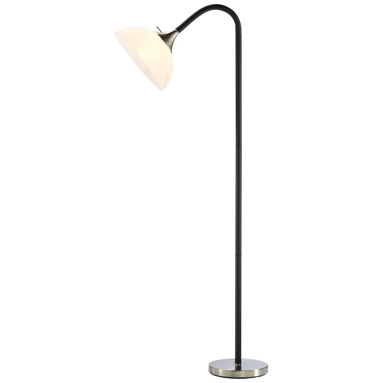 Gander Black Foam Metal Torchiere Floor Lamp