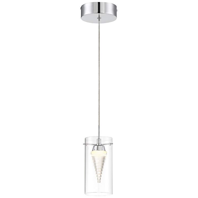 George Kovacs Funnel Cloud 4"W Chrome LED Mini Pendant Light
