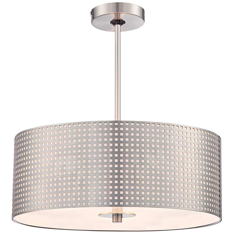 George Kovacs Grid 18"W Brushed Nickel 3-Light Pendant