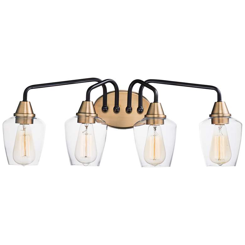 Goblet 26 1/4" Wide Antique Brass 4-Light Bath Light