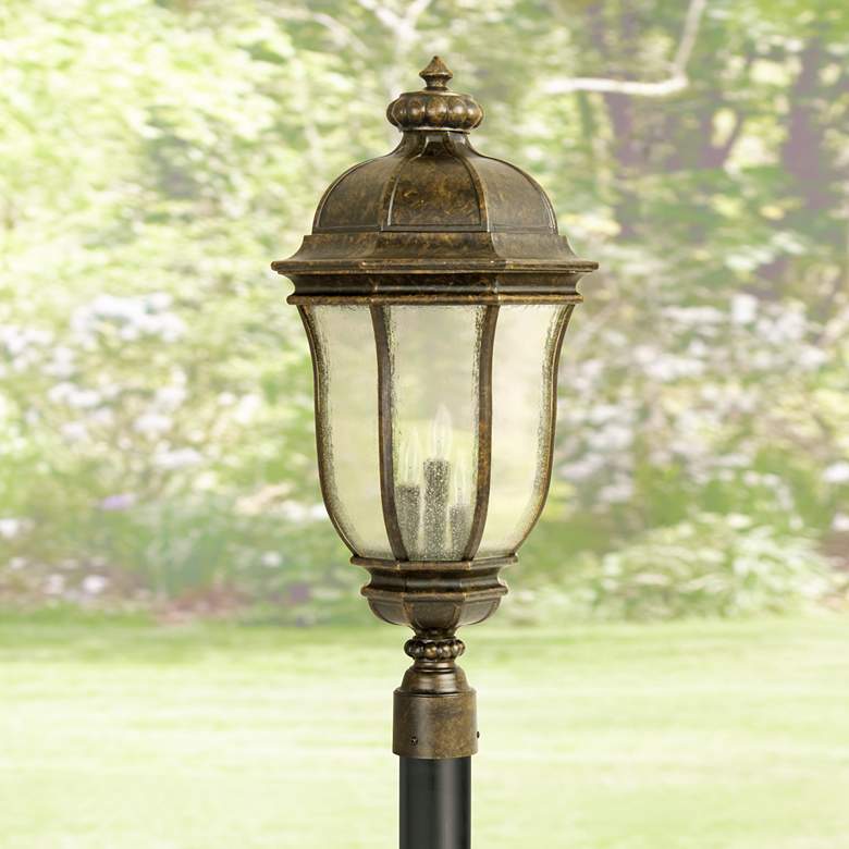 Harper 26"H Peruvian Bronze Outdoor Post Light