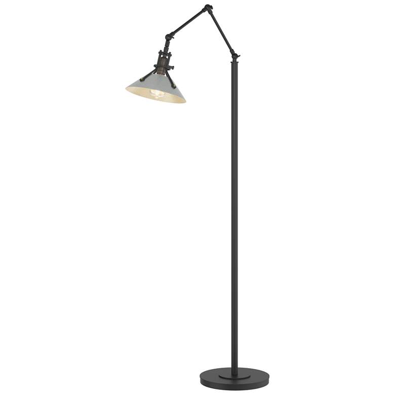 Henry Floor Lamp - Black Finish - Vintage Platinum Accents