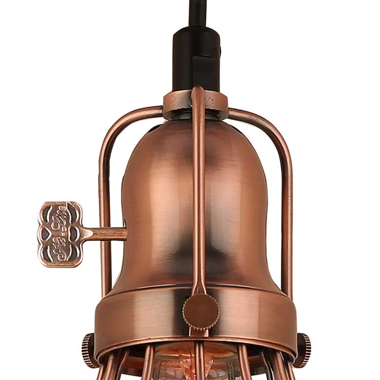 Hi-Lite Baldwin 5 1/2" Wide Weathered Copper Mini Pendant Light