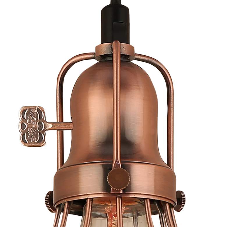Hi-Lite Baldwin 7 1/4" Wide Weathered Copper Mini Pendant Light