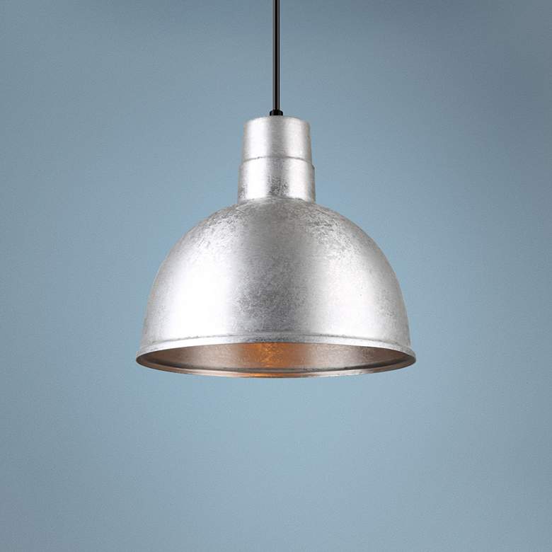 Hi-Lite Deep Bowl Shade 12" Wide Black Mini Pendant Light