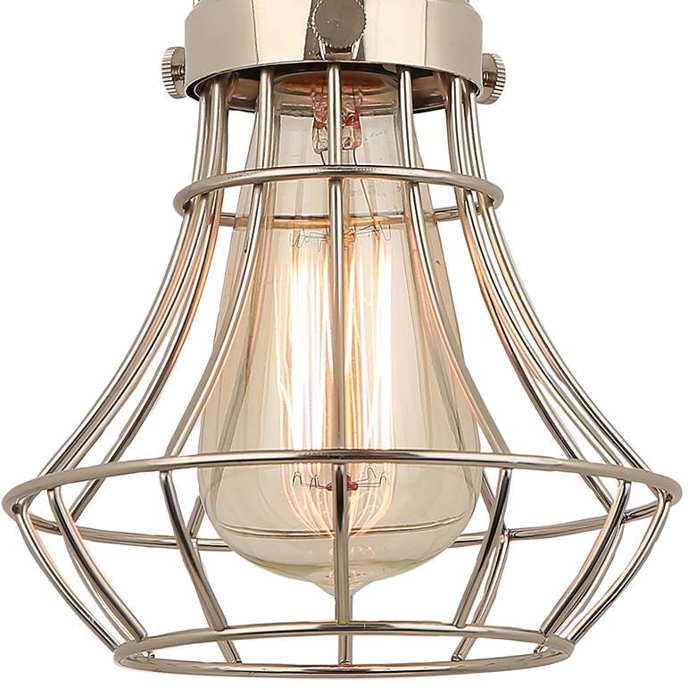 Hi-Lite Lani 6" Wide Polished Nickel Mini Pendant Light