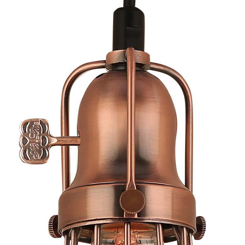 Hi-Lite Lani 6" Wide Weathered Copper Mini Pendant Light