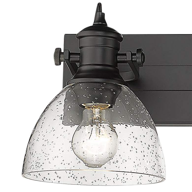 Hines 34 1/2" Wide Matte Black Metal 4-Light Bath Light