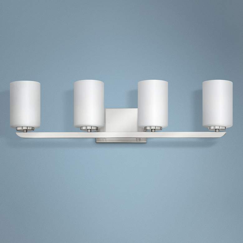 Hinkley Kyra 30" Wide Brushed Nickel 4-Light Bath Light