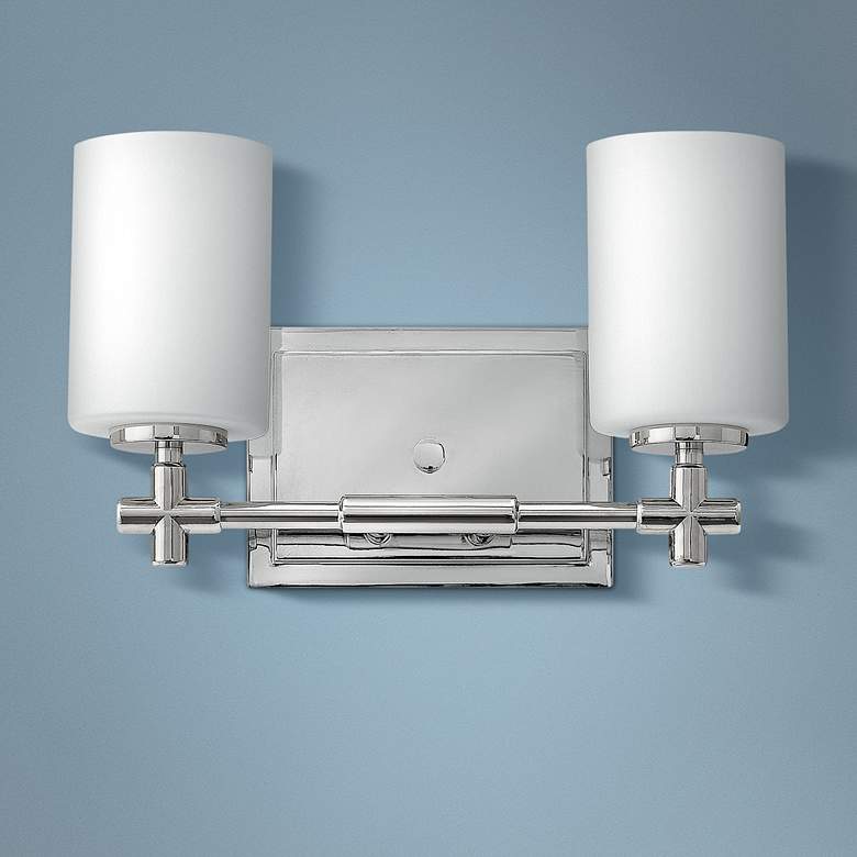 Hinkley Laurel 13" Wide Nickel 2-Light Bath Light
