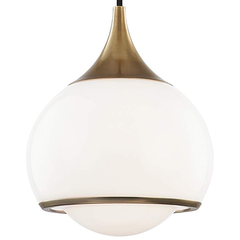 Hudson Valley Reese 6 3/4" Wide Aged Brass Mini Pendant