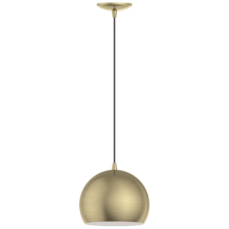 Huntington 1 Light Antique Brass Pendant