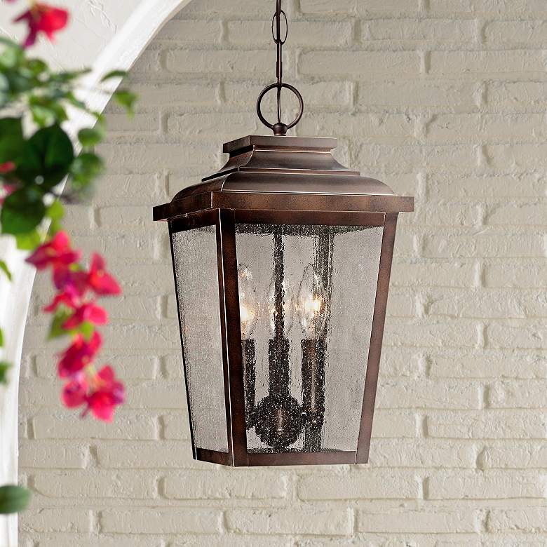 Irvington Manor 15 1/2" High Bronze Outdoor Hanging Light