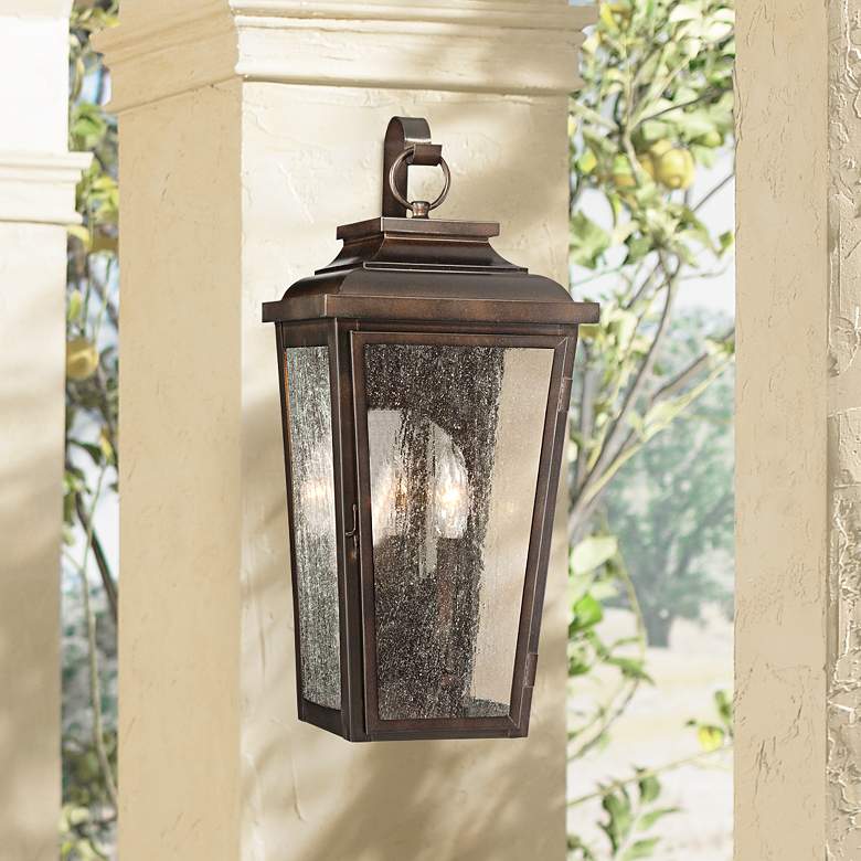 Irvington Manor 19" High Bronze Outdoor Wall Light