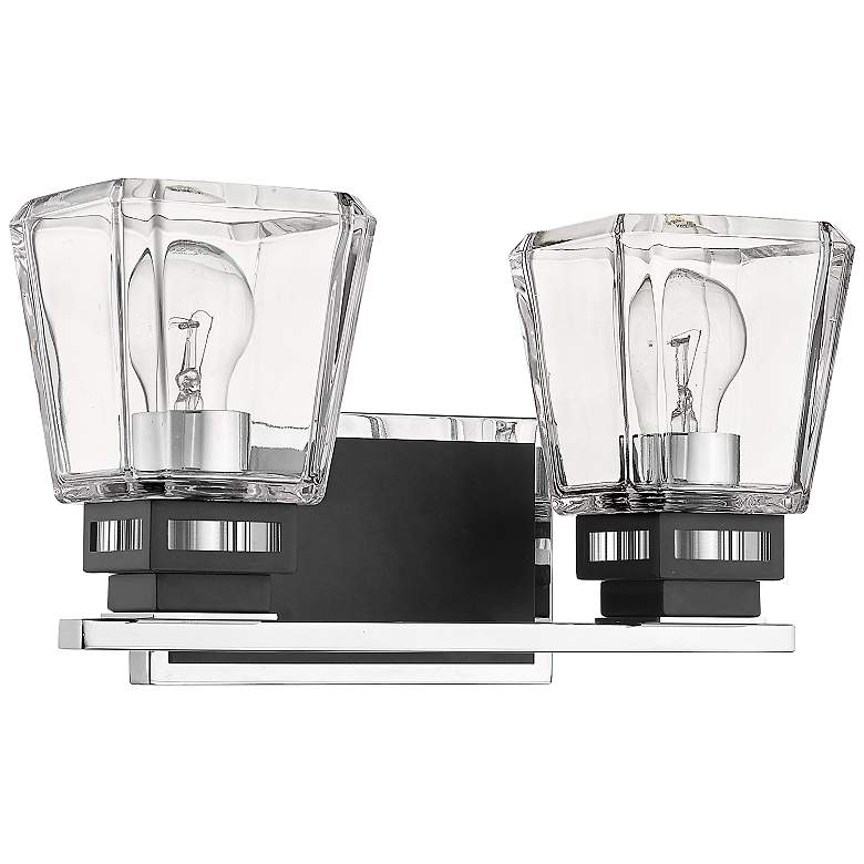 Jackson 14 1/4" Wide Matte Black 2-Light Bath Light
