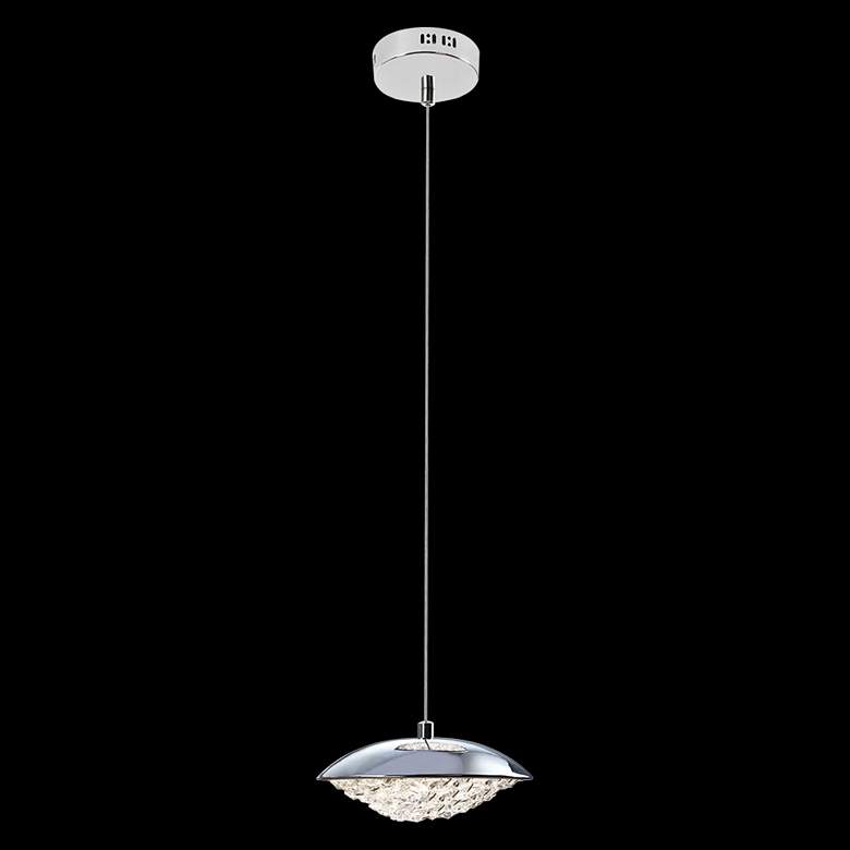 James R. Moder Galaxy 7"W Silver LED Crystal Mini Pendant