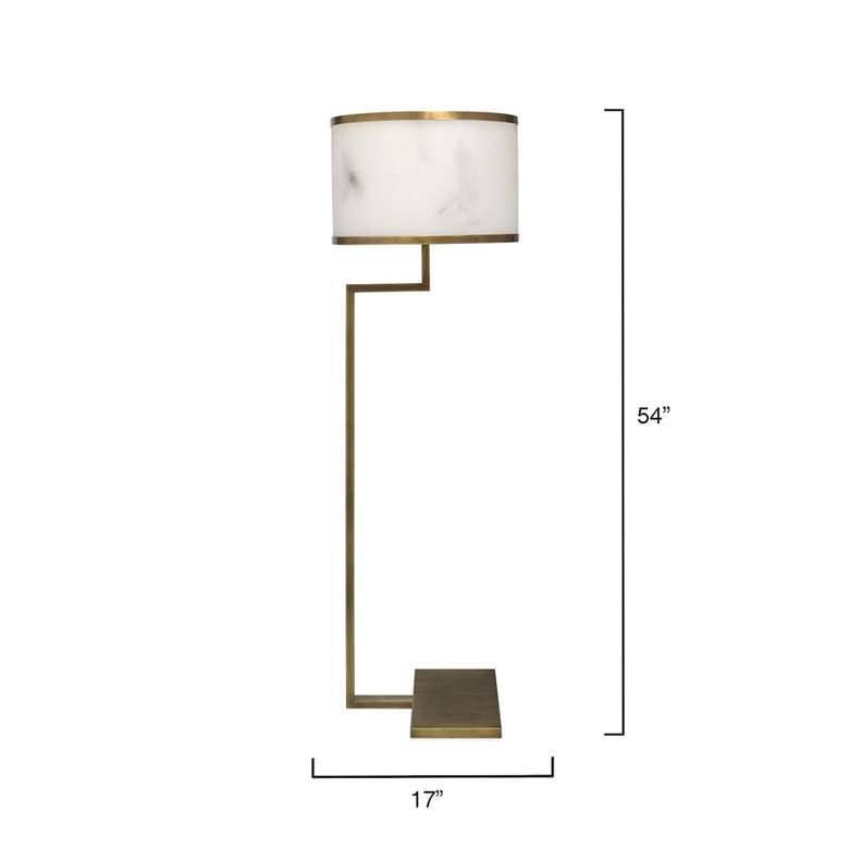 Jamie Young Corso White and Antique Brass Steel Floor Lamp