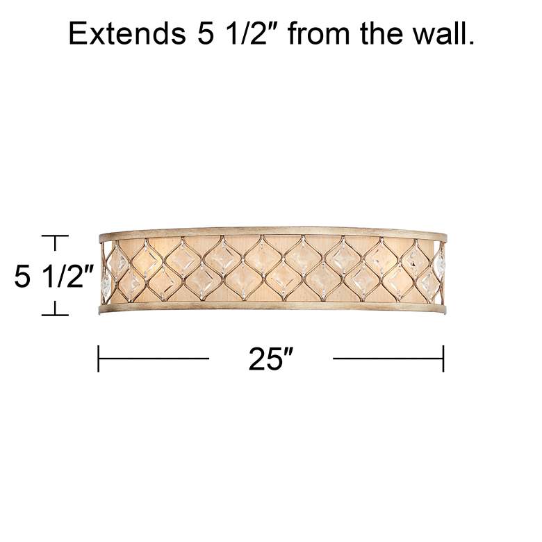 Jeweled Golden Bronze 25" Wide Bathroom Wall Light