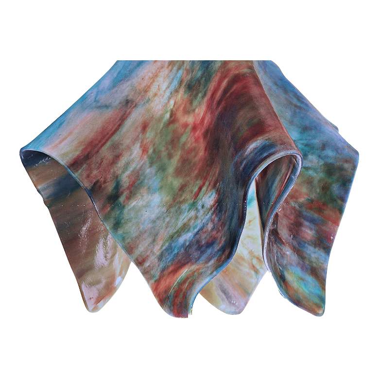 Jezebel Flame 8 1/2 Wide Nickel Daylily Mini Pendant