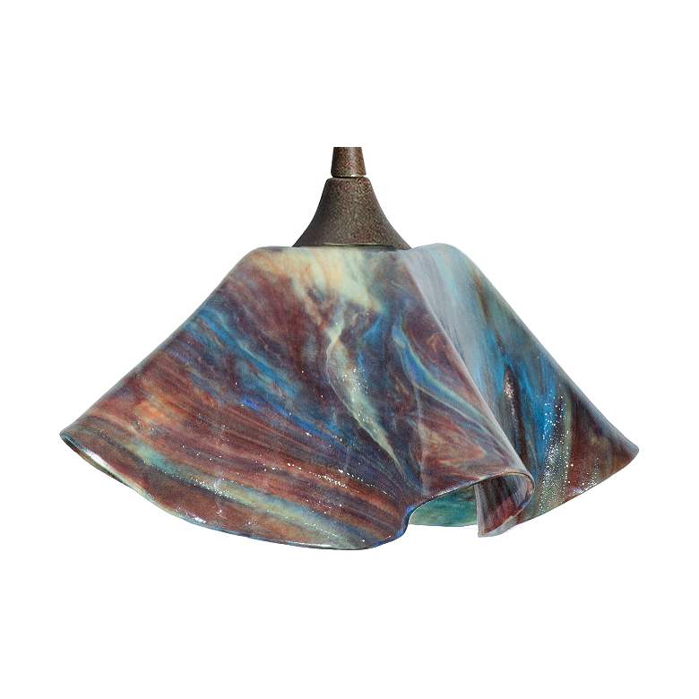 Jezebel Lily 8 1/2 Wide Daylily and Brown Mini Pendant